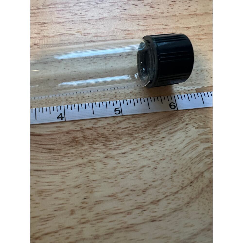 12 Capped Glass Test Tubes with Wood Stand Display Rack Science Lab Testing - Picture 11 of 12